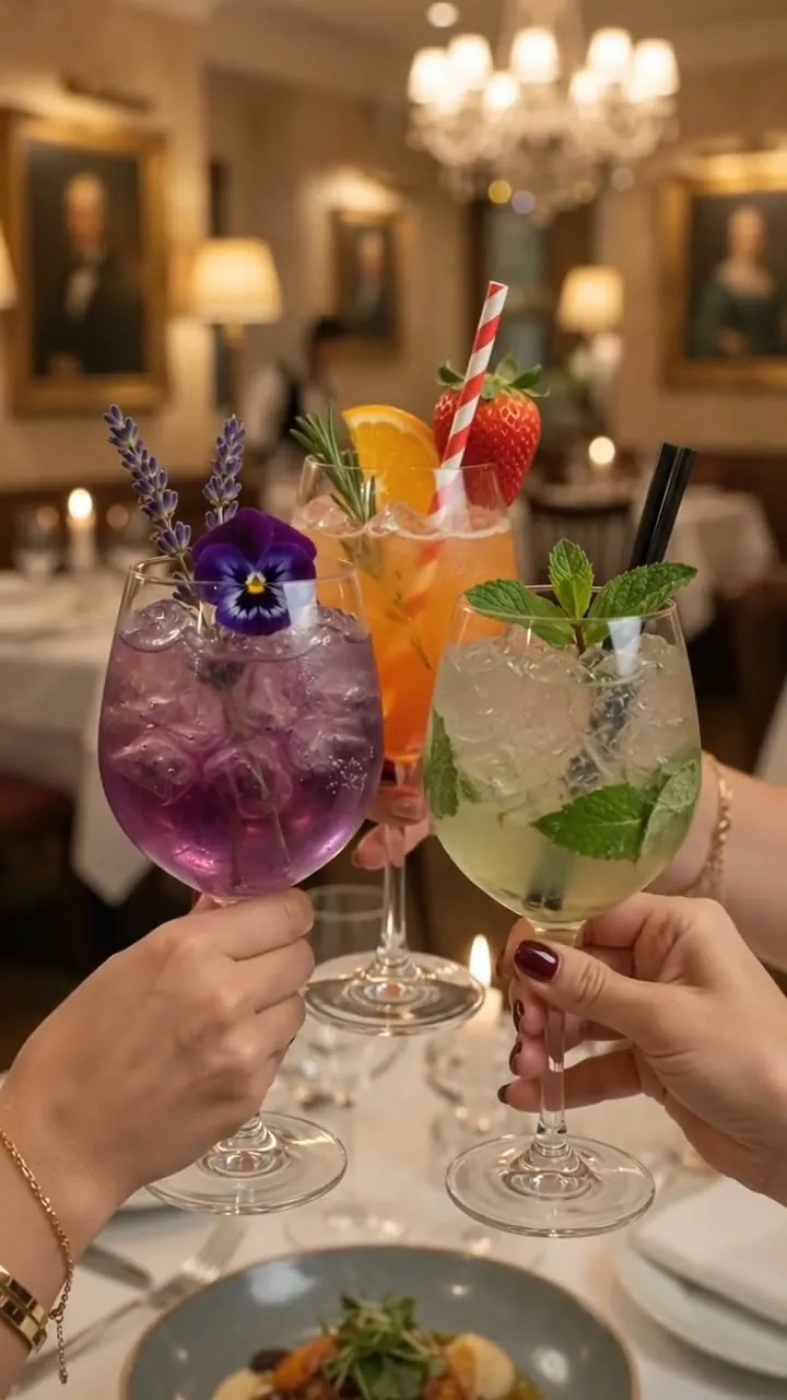 Cocktails werden an der Bar im Gewölbe zubereitet und angestoßen
